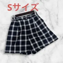 C・O・L・Z・Aチェック柄ショートパンツSサイズ ウエストゴムタイプ裏地付