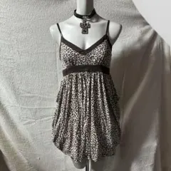 平成ギャル Y2K グランジ 黒ギャル ヒョウ柄 キャミ