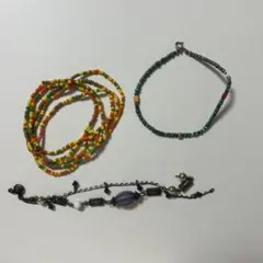カラフルビーズブレスレットセット