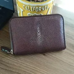 セール！！ ユニセックスミドル財布エイ革吟スリブラウン