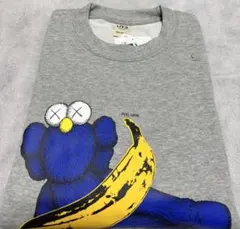新品 大人気！ユニクロ×カウズ×ウォーホル スウェットシャツ グレーＬ