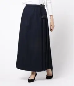 beams boy プリーツロングスカート サイドバックル付き