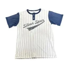 90s ゲームシャツ　ベースボール　シングルステッチ　古着8Lbのサムネイル