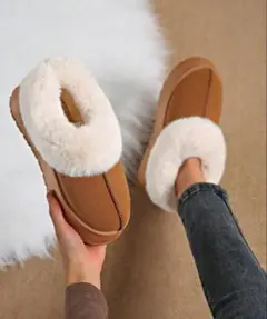 ブラウン ムートンブーツ