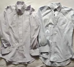 薄紫・薄青 royal crew 38-80 長袖ワイシャツ 2枚セット