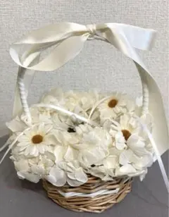 ホワイトバスケット リングピロー