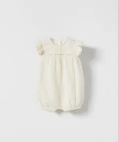zara baby ザラベビー エンブロイダリー ロンパース エクリュ 68cm