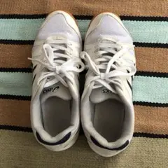 ASICS 屋内用スポーツシューズ ホワイト ネイビーのサムネイル