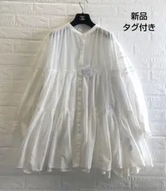 新品✨SHIPS　シップス　コットン ボイル シアー ティアード チュニック