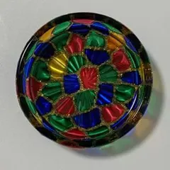 昭和 平成 レトロ ステンドグラス風 ガラスコースター ②