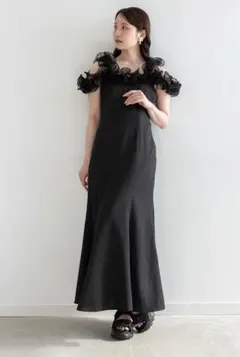 JOIEVE ジョエブ Soft luxe ワンピース 黒 38 - メルカリ