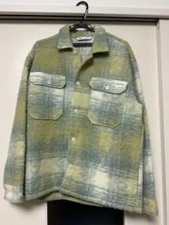 ZARA グリーン系チェックジャケット M