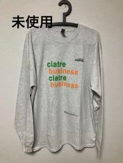 未使用　ciatre シアター　メッセージロンT グレーホワイト　Tシャツのサムネイル