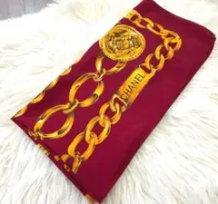 CHANEL シャネル ココマーク シルク スカーフ ゴールド チェーン値下げ