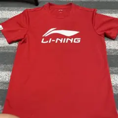LI-NING バドミントンシャツ Lサイズ レッド