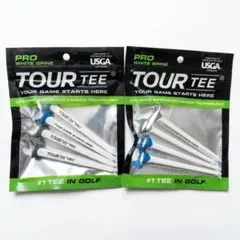 ☆新品☆ツアーティー プロ ホワイト ゴルフティー 2袋セット TOUR TEEのサムネイル