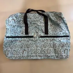 ムーミンのリトルミィ柄 ボストンバッグ ミントグリーン色大きめ