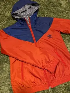 【限定SALE】adidas リバーシブルジャケット オレンジ/ネイビー