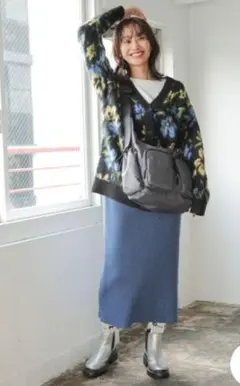 ニコアンド　アソートリブニットスカート