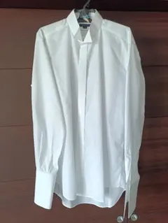 新郎衣装3点セット(袖長めozieフォーマルシャツ、アームバンド、サスペンダー)