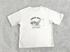 ふ*わ様 POWER TO THE PEOPLE 釣り Tシャツ 白のサムネイル