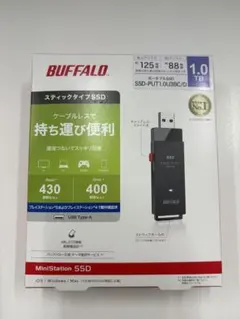 BUFFALO スティックSSD 1.0TB SSD-PUT1.0U3BC/D - メルカリ