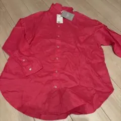 H&M リネンシャツ ピンク M