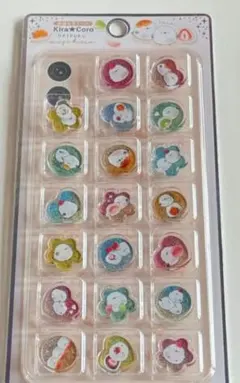 シマエナガ おはじきシール キラコロ Kira だいふくエナガ カミオジャパン