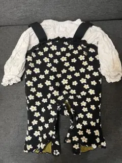 【美品】花柄カバーオール80㎝
