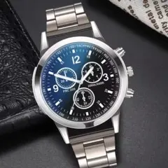 メンズビジネス腕時計ファッションメンズスチールバンドクォーツ時計