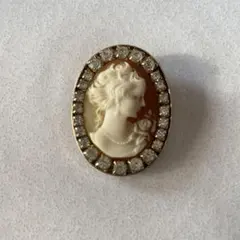 お*つ様 カメオ　スカーフ留め　スカーフクリップ　ペンダントトップ　ヴィンテージ