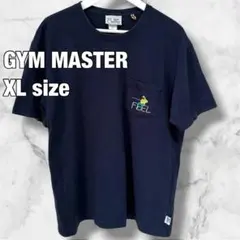 gym master ポケットTシャツ XL 釣り人刺繍 ポケT 紺 綿100%のサムネイル