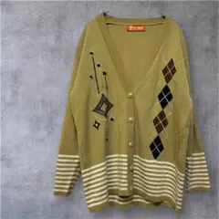 極美品 長袖カーディガン ニット トップス ゆったり 古着 大きめ 1008