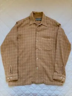 SUGARCANE 長袖シャツ　チェック柄　ベージュ　東京エンタープライズ