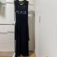 CECIL McBEE ノースリーブロングワンピース ブラック