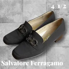 Salvatore Ferragamo ガンチーニ スエードローファー 黒 美品