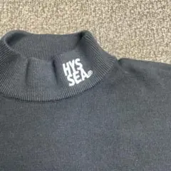 ウィンダンシー×ヒステリックグラマー ハイネック ニット 刺繍ロゴ ブラックXL