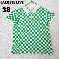 ♥LACOSTE LIVE♥ ラコステライブ ブロックチェックポロシャツ 38のサムネイル
