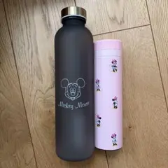 ミッキーマウス マットブラック水筒　タンブラー　ランド　シー　ディズニーストア