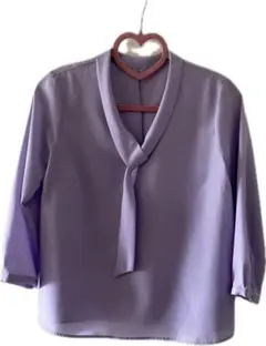 UNITED ARROWS　パープルのボウタイブラウス　美品！！