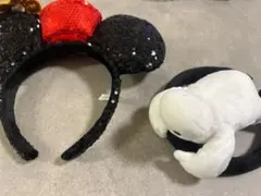 ミニーマウス カチューシャ スパンコール付き