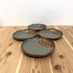 未使用保管品✨京焼 清水焼 壹楽 染付祥瑞丸紋 4.8号皿 単品✨壱楽