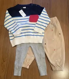 BabyGAP ベビー服 ボーダーセーターパンツ2枚セット 80cm新品