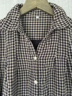 ギンガムチェック柄　チュニックワンピース Mサイズ　無印良品