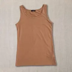 ノースリーブチュニック/ ビーズ付き /M