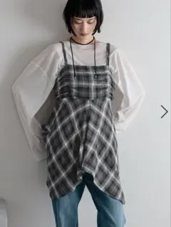ローリーズファーム　オンブレチェックキャミチュニックのサムネイル