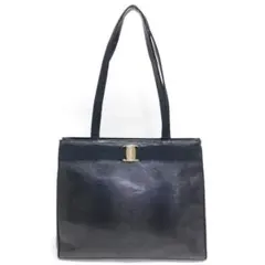 美品 Ferragamo フェラガモ トートバッグ ヴァラ A4可 イタリア製