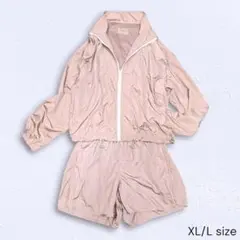 新品♢撥水 ナイロンジャケット＆パンツ 上下セット XL/L ピンクベージュのサムネイル