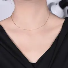 スネークチェーン ネックレス 1mm サージカルステンレス 新品 ピンクゴールド