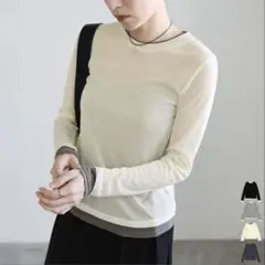 重ね着風 Tシャツ